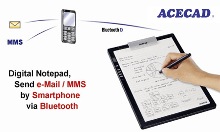 ACECAD DigiMemo with Bluetooth Transmitter
