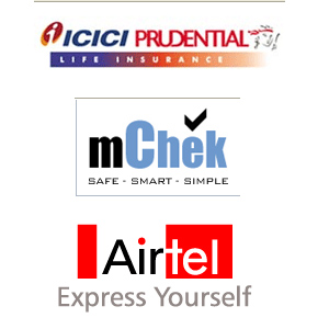 Airtel mChek and ICICI Prudential life logos