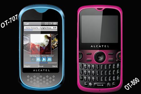 Alcatel OT-707 and OT-800 phones