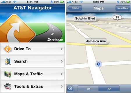 AT&T Navigator iPhone
