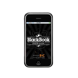 BlackBook logo and iPhone