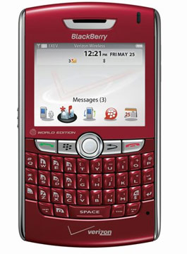 BlackBerry 8830 Smartphone in Red