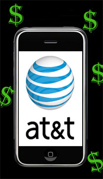 iphone with AT&T logo