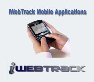 iWebTrack logo and Blackberry phone