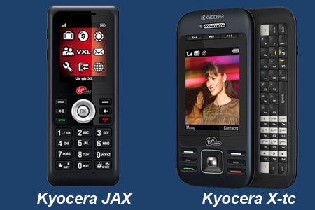 Kyocera X-tc and JAX phones
