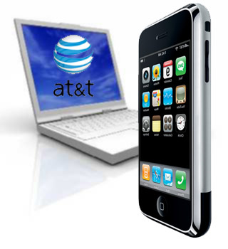 laptop,iPhone,AT&T