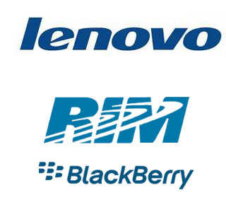 Lenovo and RIM BlackBerry logo
