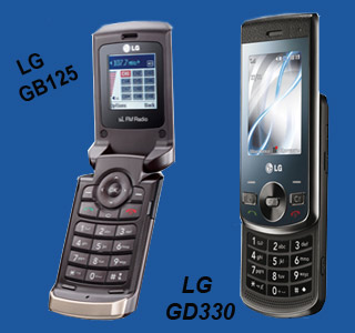 LG GD330 and GB125 phone