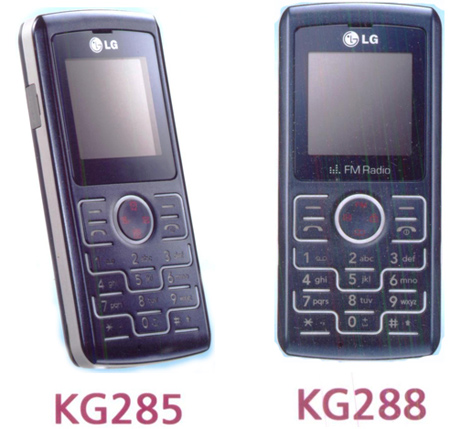 LG KG 288 and KG 285 Handsets