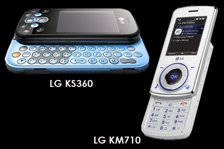 LG KS360 and LG KM710 phones
