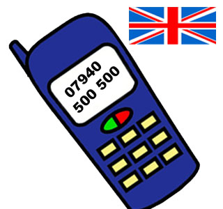 Mobile Phone and UK Flag 