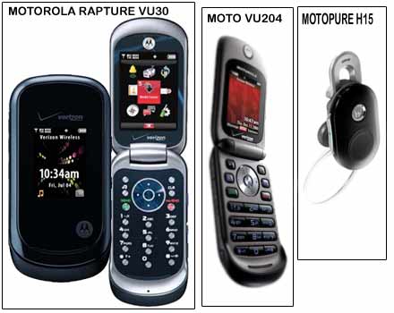 Motorola Rapture VU30, MOTO VU204, MOTOPURE H15