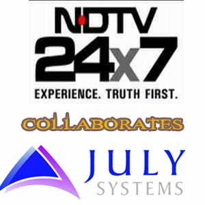 NDTV Logo and July System Logo