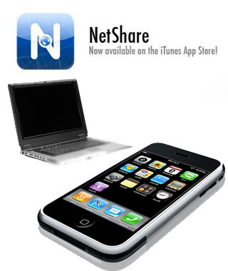 Netshare, iPhone, Notebook