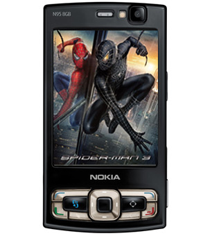 Nokia N95 8GB with a Spider-Man 3 image