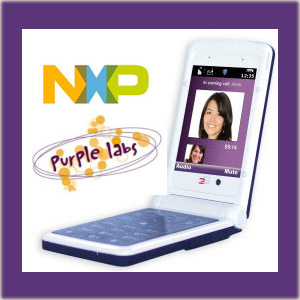 NXP and purple magic logo and phone