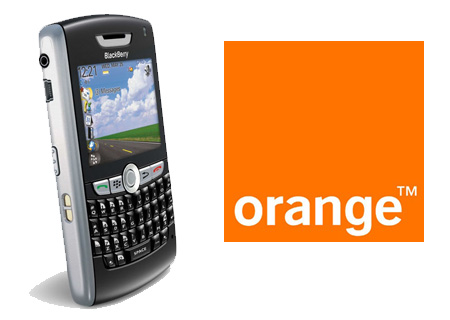 Orange logo and BlackBerry Phone