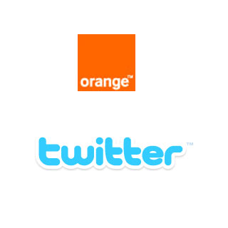 Orange Twitter Logos