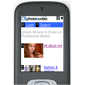 Photbucket Screen Shot on Mobile
