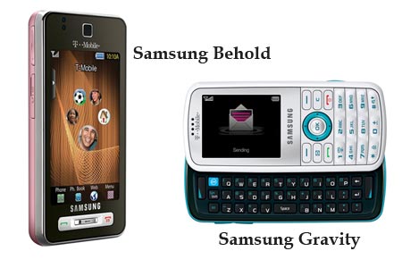 Samsung Behold and Gravity phones