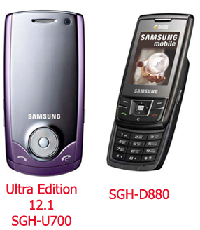 Samsung SGH-D880 and SGH-J750 