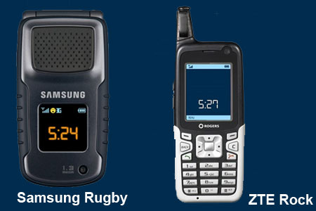 Samsung Rugby A836 and ZTE Rock phones