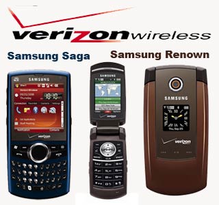 Samsung Saga and Renown phones