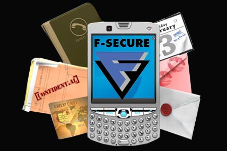 F-Secure logo and smartphone