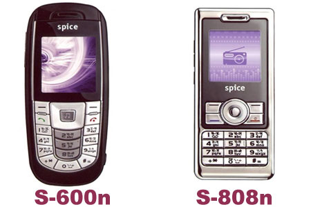Spice S-808n and S-600n Mobile Phones 