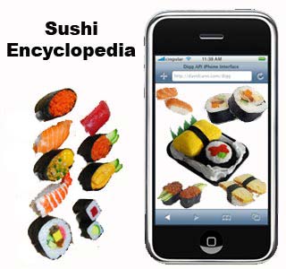 Sushi Encyclopedia application for the iPhone