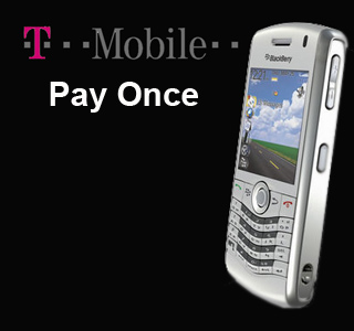 T-Mobile Logo and BlackBerry Pearl 8110 smartphone