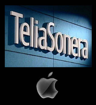 TeliaSonera and Apple logo