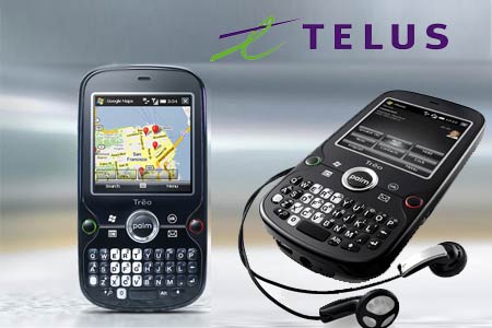 Palm Treo Pro phone and Telus logo