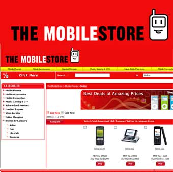 MobileStore website