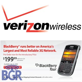 Verizon BlackBerry Tour phone