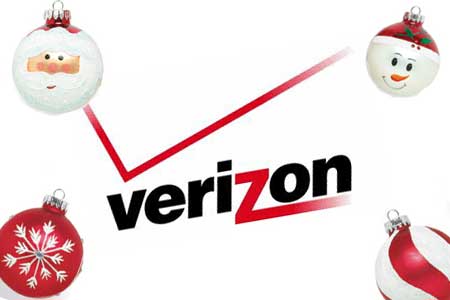Verizon wireless logo, Christamas decorations