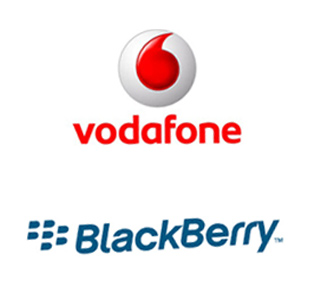 Vodafone and BlackBerry logo