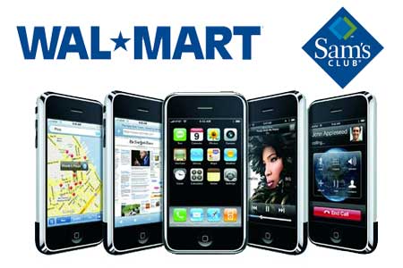 iPhone, Wal-Mart and Sam’s Club stores logo