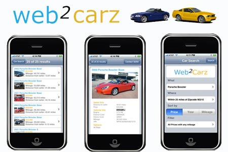 Web2Carz application and logo