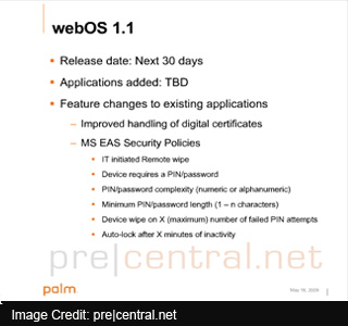 WebOS 1.1 Update
