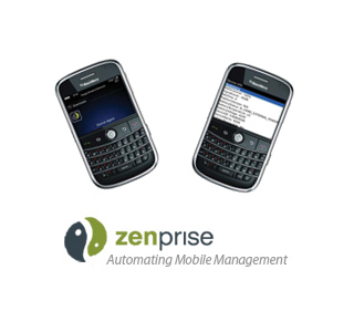 Blackberry Smartphones And Zenprise Logo