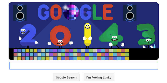 Google New Year 2014 Doodle