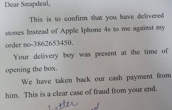 Snapdeal Customer Complaint