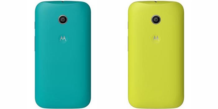 Moto E Blue Lemon Yellow