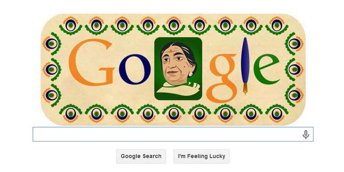 Sarojini Naidu Google Doodle