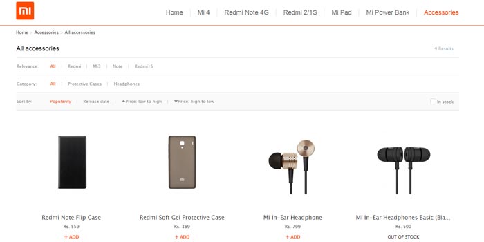 Xiaomi Mi India Store