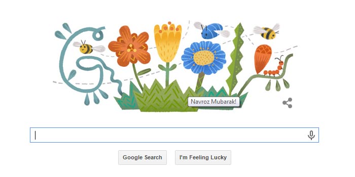 Google Doodle Navroz Mubarak