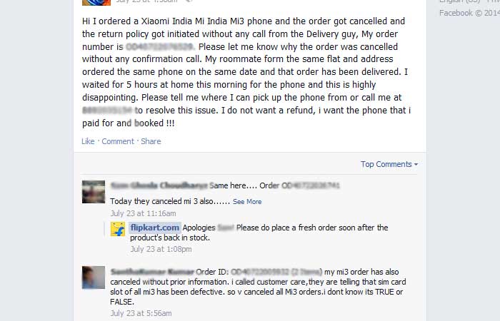 Xiaomi Mi 3 Complaints
