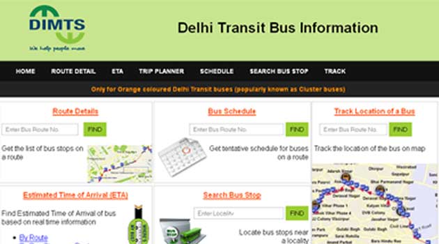 Delhi Transit Bus Info