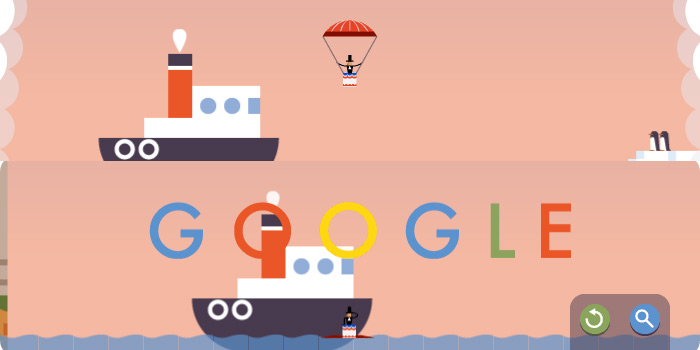 Google Doodle Parachute Jump